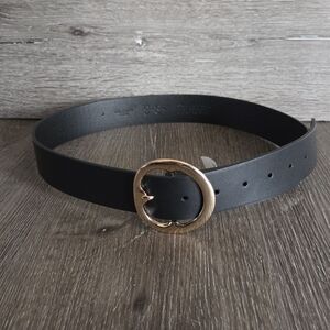 Jessica Simpson Black Faux Leather Belt Medium